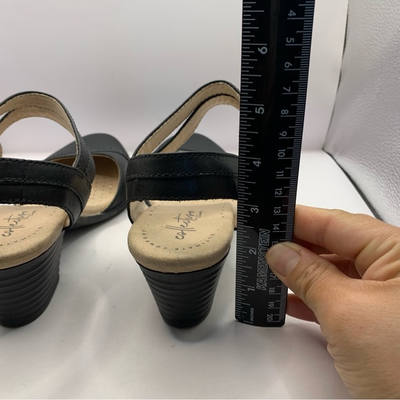 Clarks Women's Valarie Rally Mary Jane Pump Black Leather size 7.5M 031524 - Picture 6 of 10